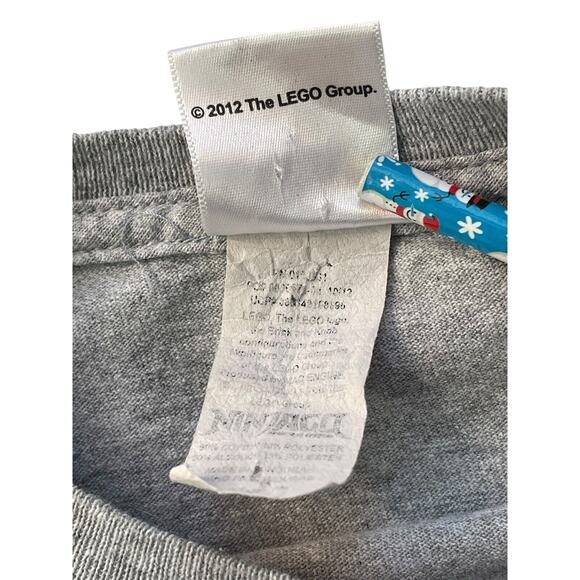 Y2K Lego Ninjago Definitely Up To Something Long Sleeve T Shirt Youth Sz M8 Gray - Picture 10 of 12